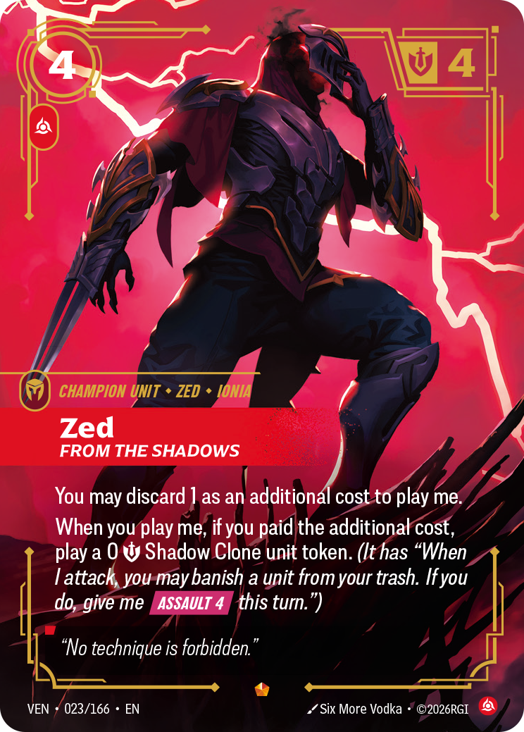 Zed, From the Shadows (Vendetta VEN-023)