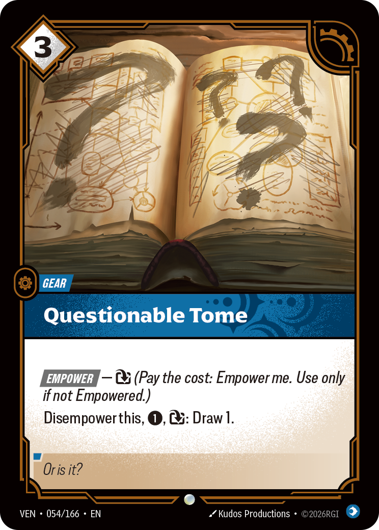 Questionable Tome (Vendetta VEN-054)