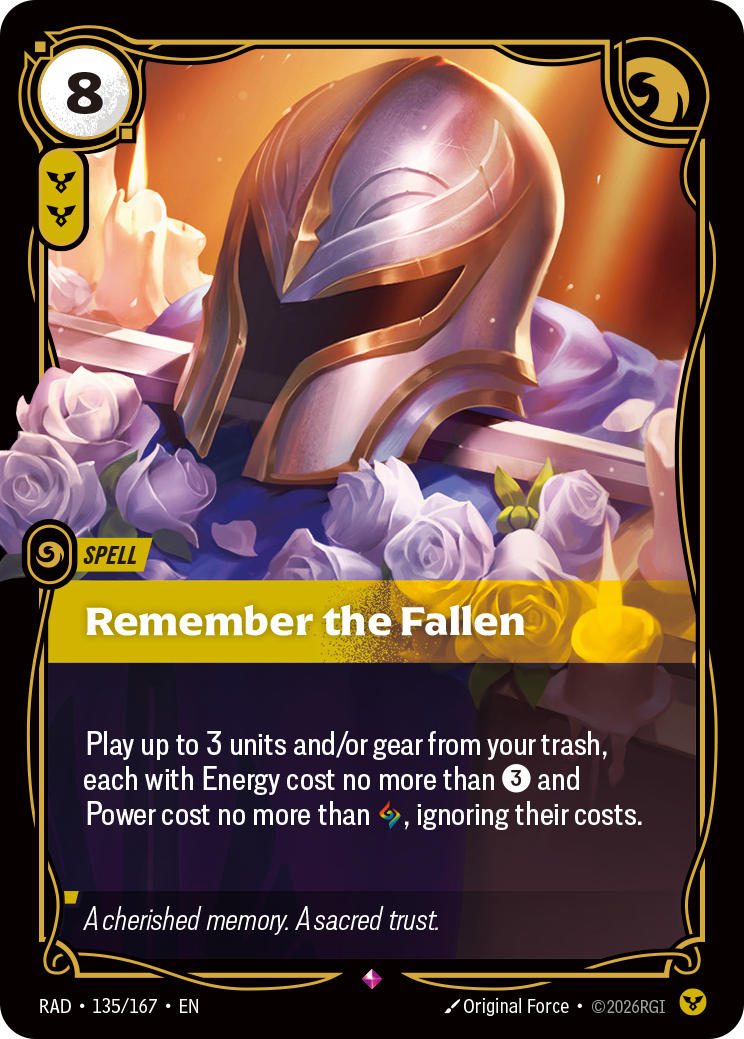 Remember the Fallen (Radiance RAD-135/167)