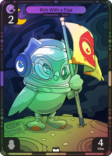 134 - Birb With a Flag - Foil