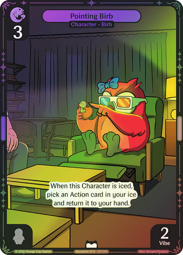 137 - Pointing Birb - Foil