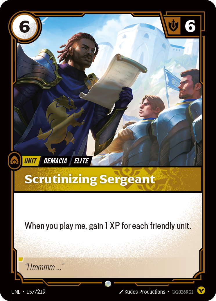 Scrutinizing Sergeant (Unleashed UNL-157)