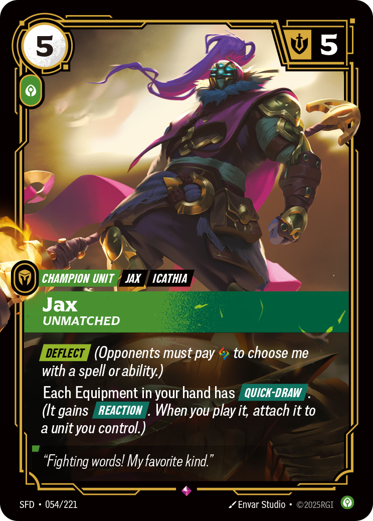 Jax - Unmatched (Spiritforged SFD-054)