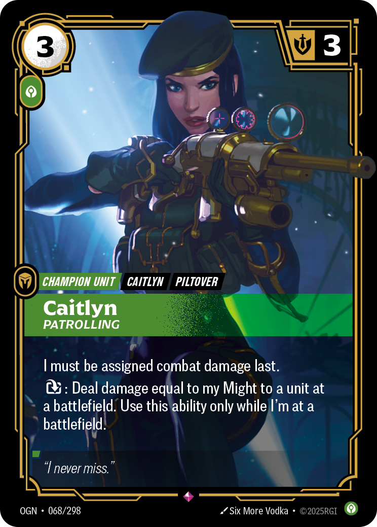 Caitlyn - Patrolling (Origins OGN-068)