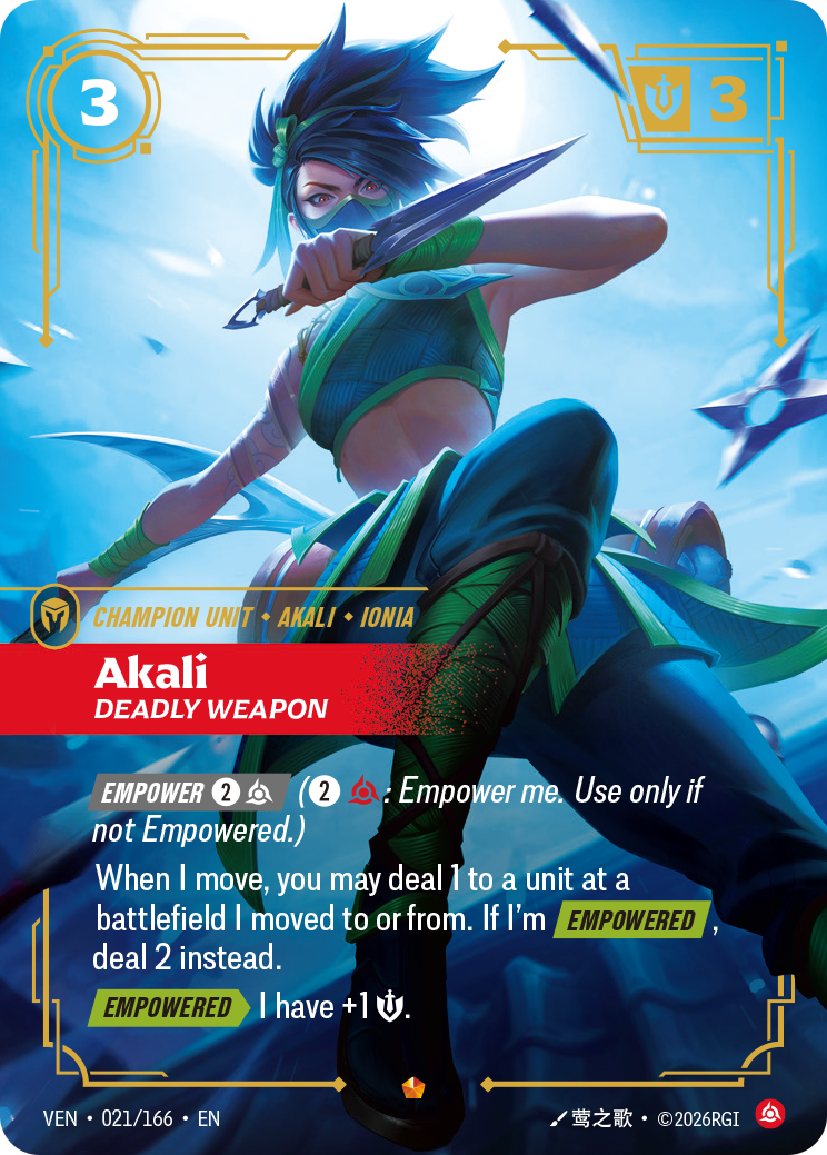 Akali, Deadly Weapon (Vendetta VEN-021)