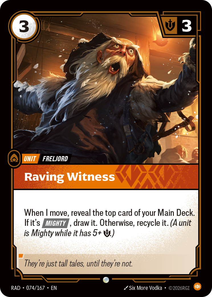Raving Witness (Radiance RAD-074/167)