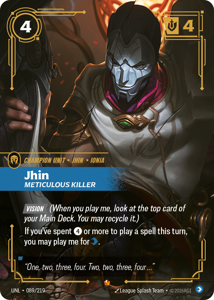 Jhin - Meticulous Killer (Unleashed UNL-089)