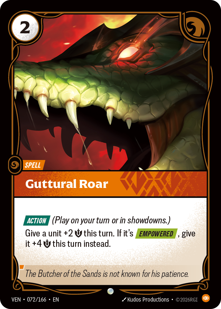 Guttural Roar (Vendetta VEN-072)