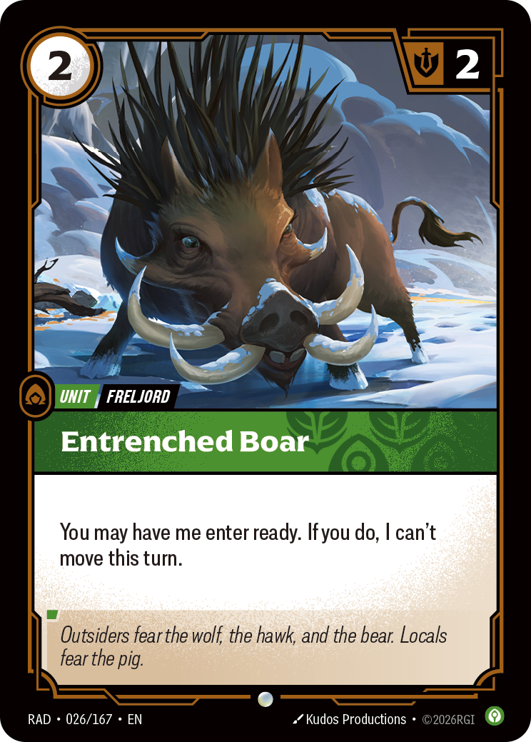Entrenched Boar (Radiance RAD-026/167)