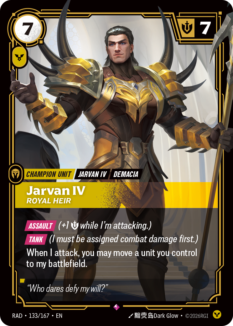Jarvan IV, Royal Heir (Radiance RAD-133/167)