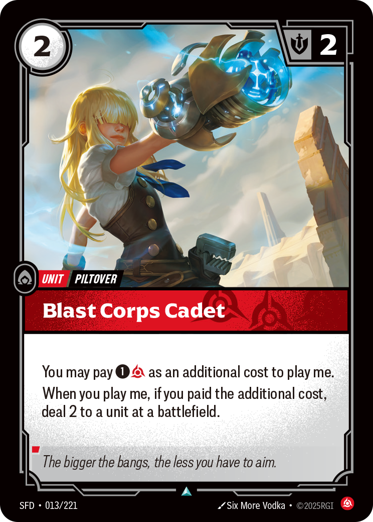 Blast Corps Cadet (Spiritforged SFD-013)