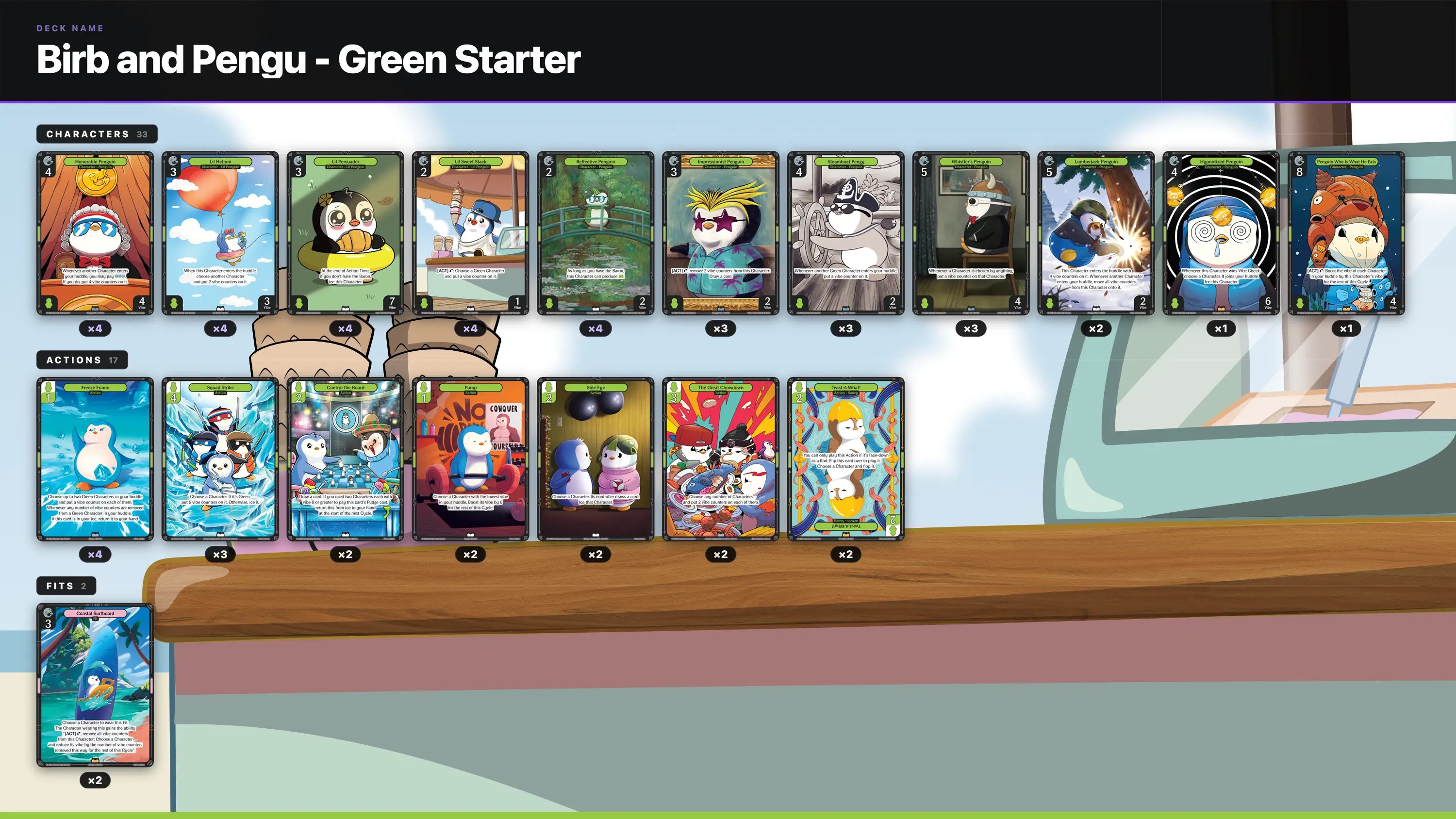 Birb & Pengu - Green Starter Deck