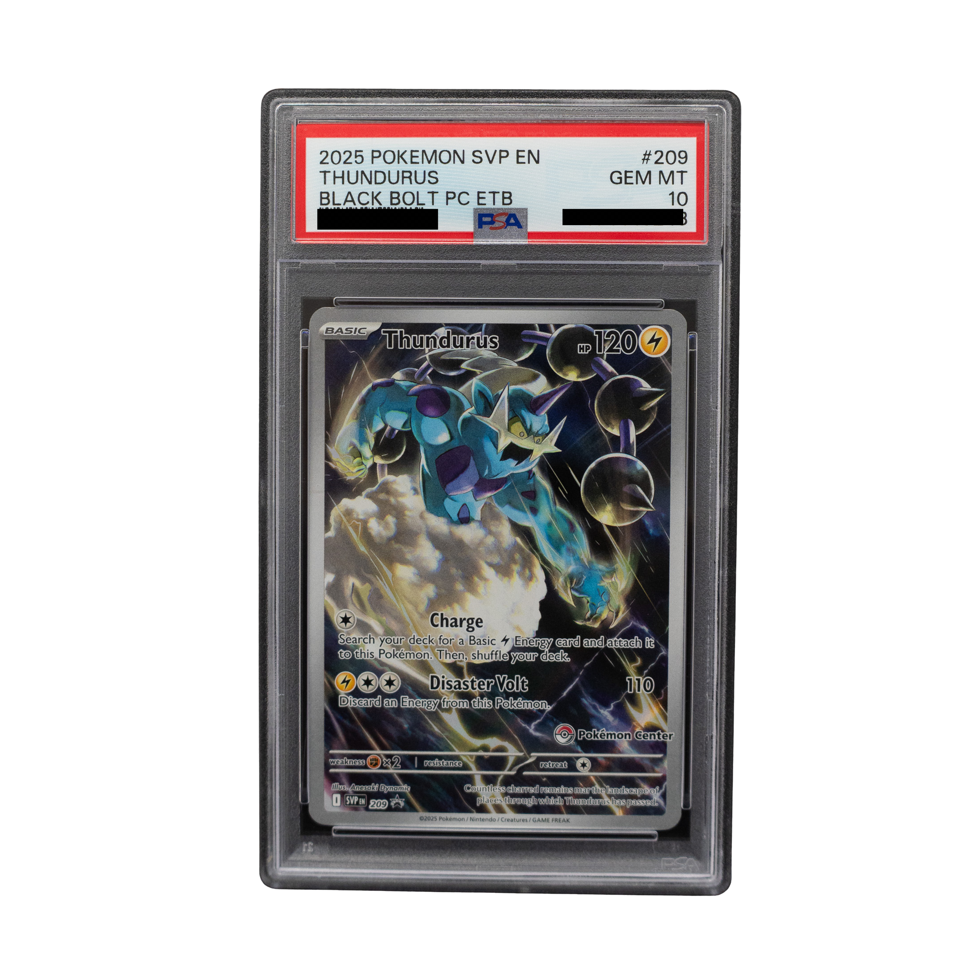 2025 POKEMON SVP EN-SV BLACK STAR PROMO #209 THUNDURUS BLACK BOLT PC ETB