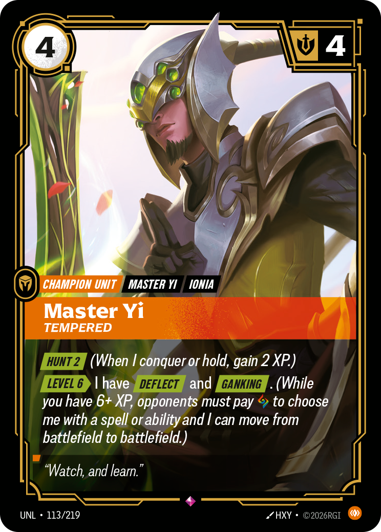Master Yi - Tempered (Unleashed UNL-113)