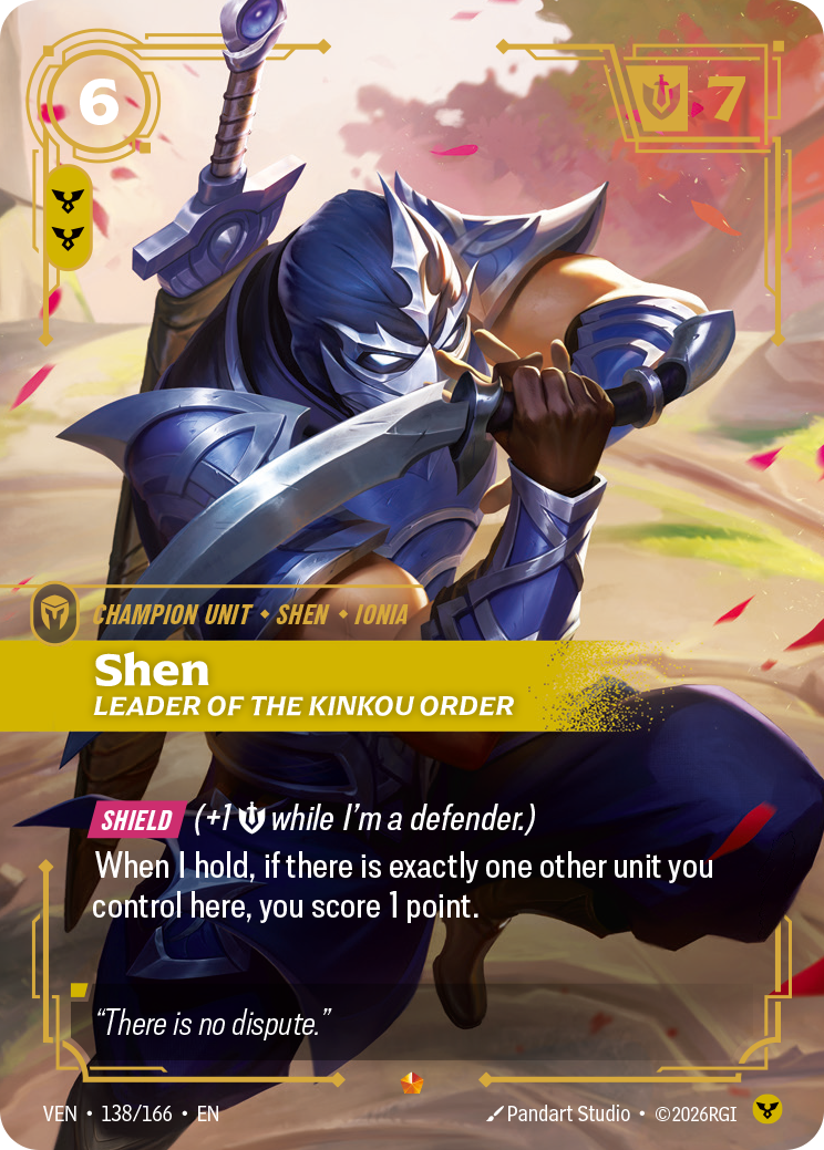 Shen, Leader of the Kinkou Order (Vendetta VEN-138)