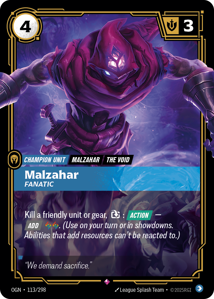 Malzahar - Fanatic (Origins OGN-113)