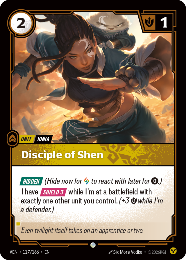 Disciple of Shen (Vendetta VEN-117)