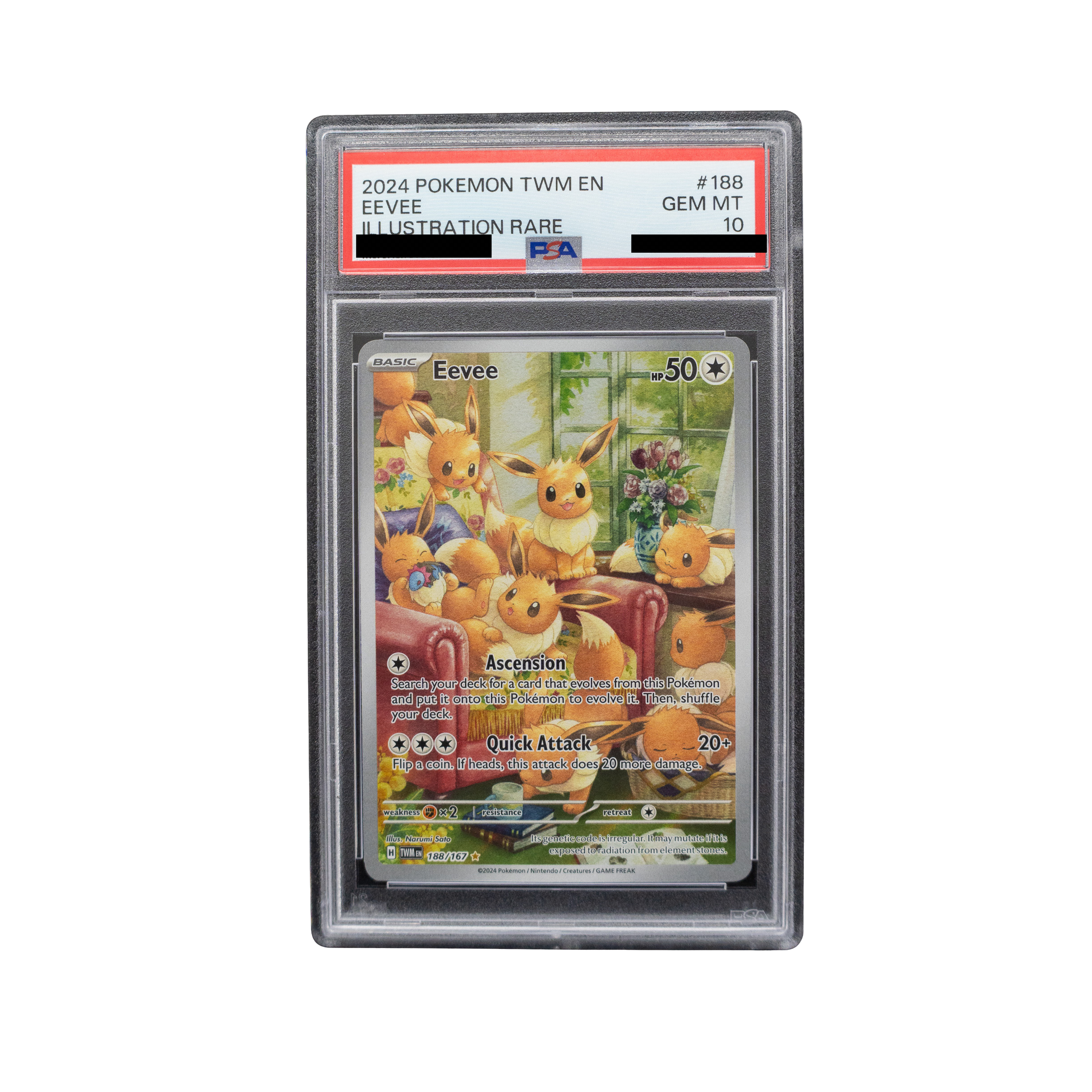 2024 Eevee #188 Twilight Masquerade English - PSA 10 PSA graded slab