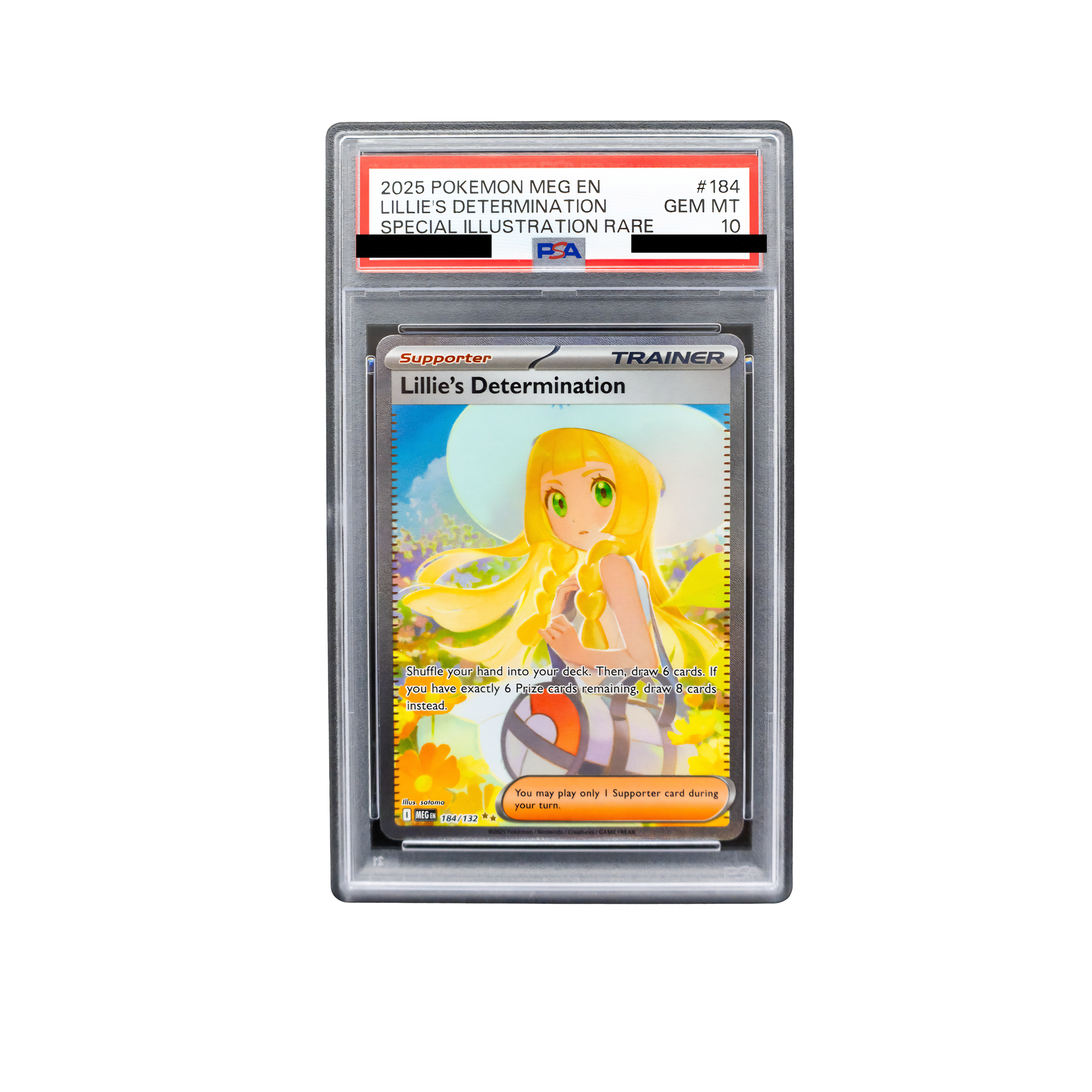 2025 Lillie's Determination #184 MEG English - PSA 10 PSA graded slab