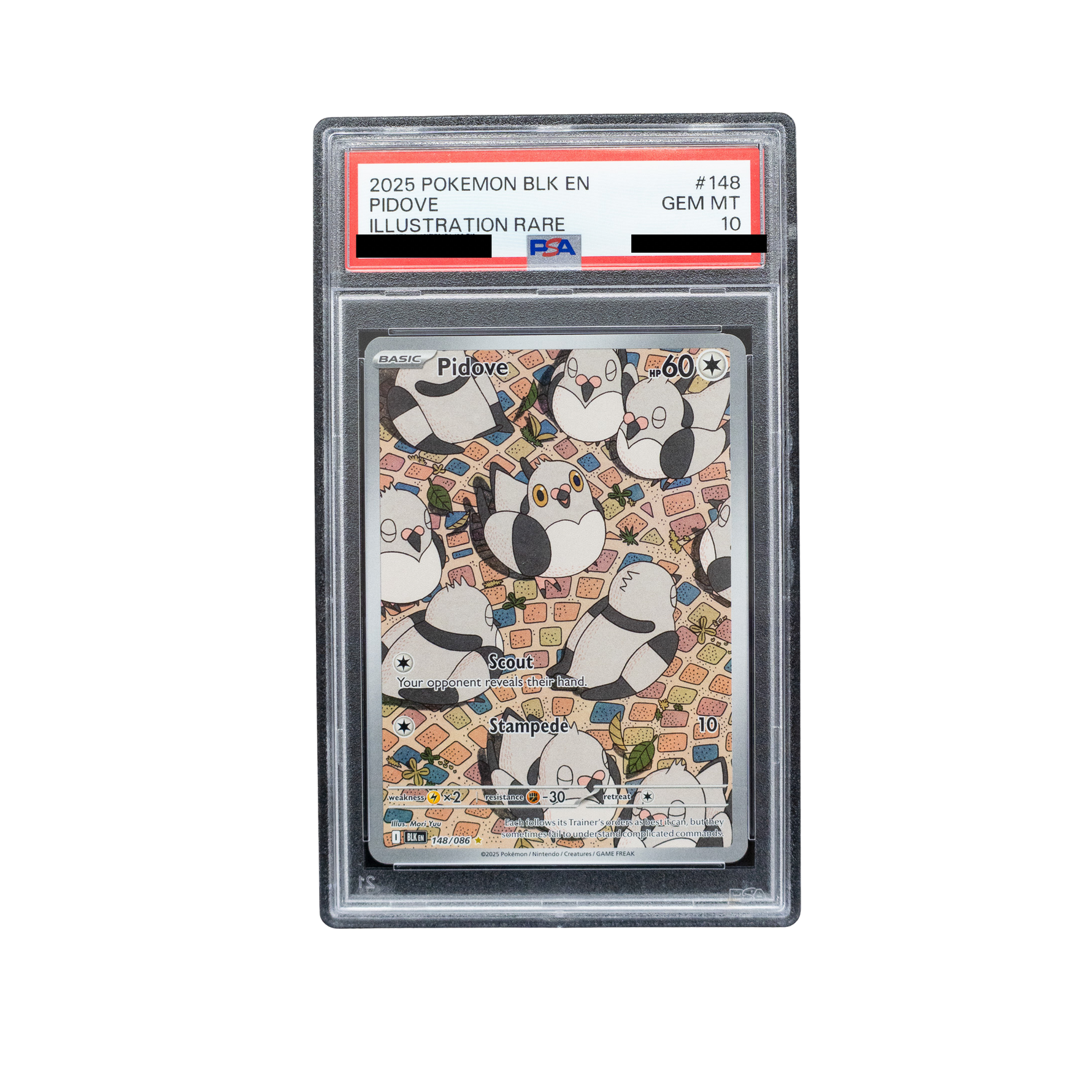 2025 Pidove #148 Black Bolt English - PSA 10 PSA graded slab