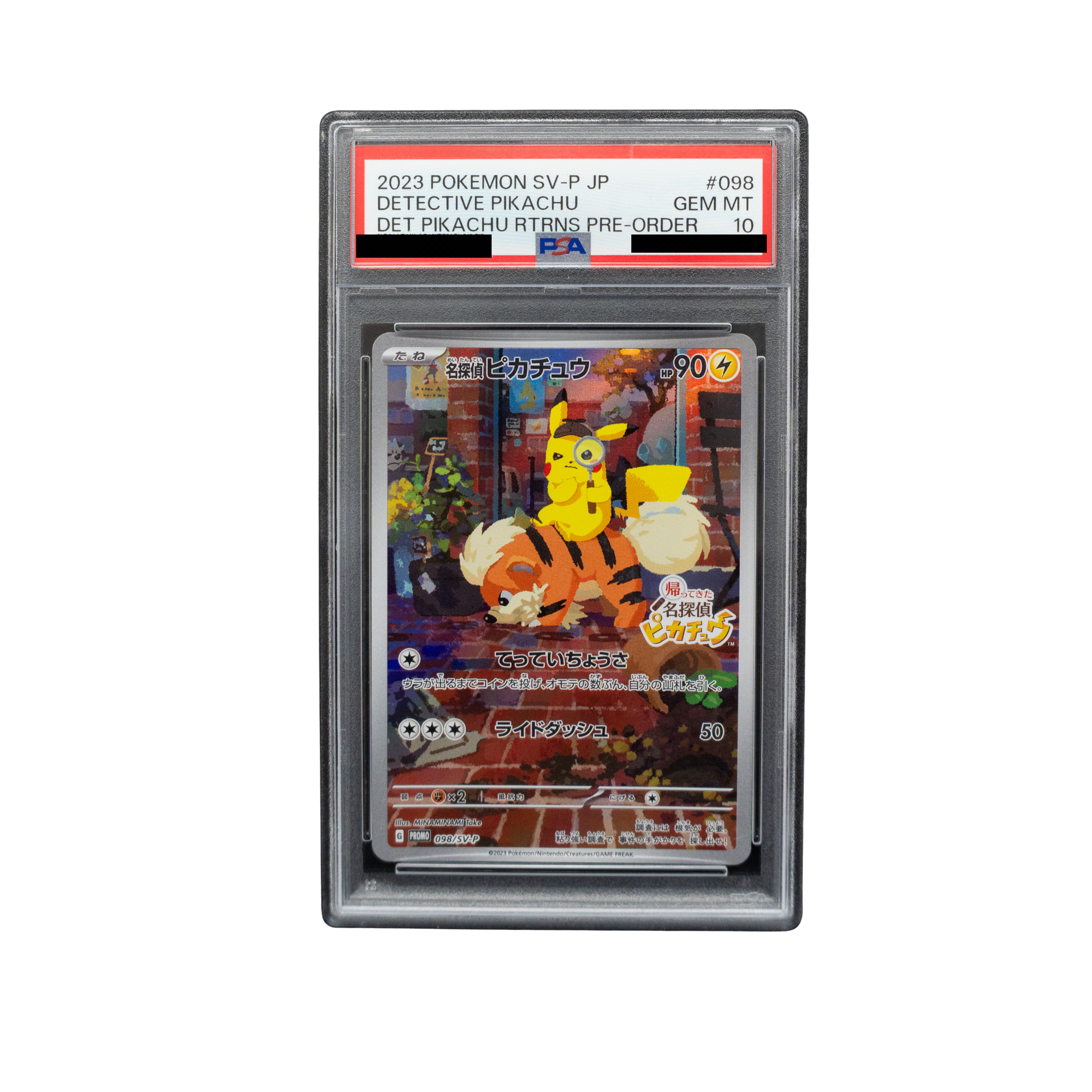 2023 Detective Pikachu #098 SV-P Promo Japanese - PSA 10 PSA graded slab