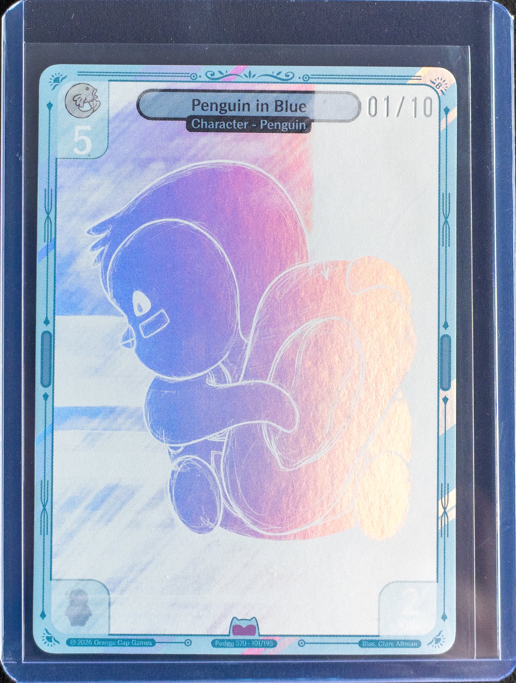 Penguin in Blue Sketch 01/10