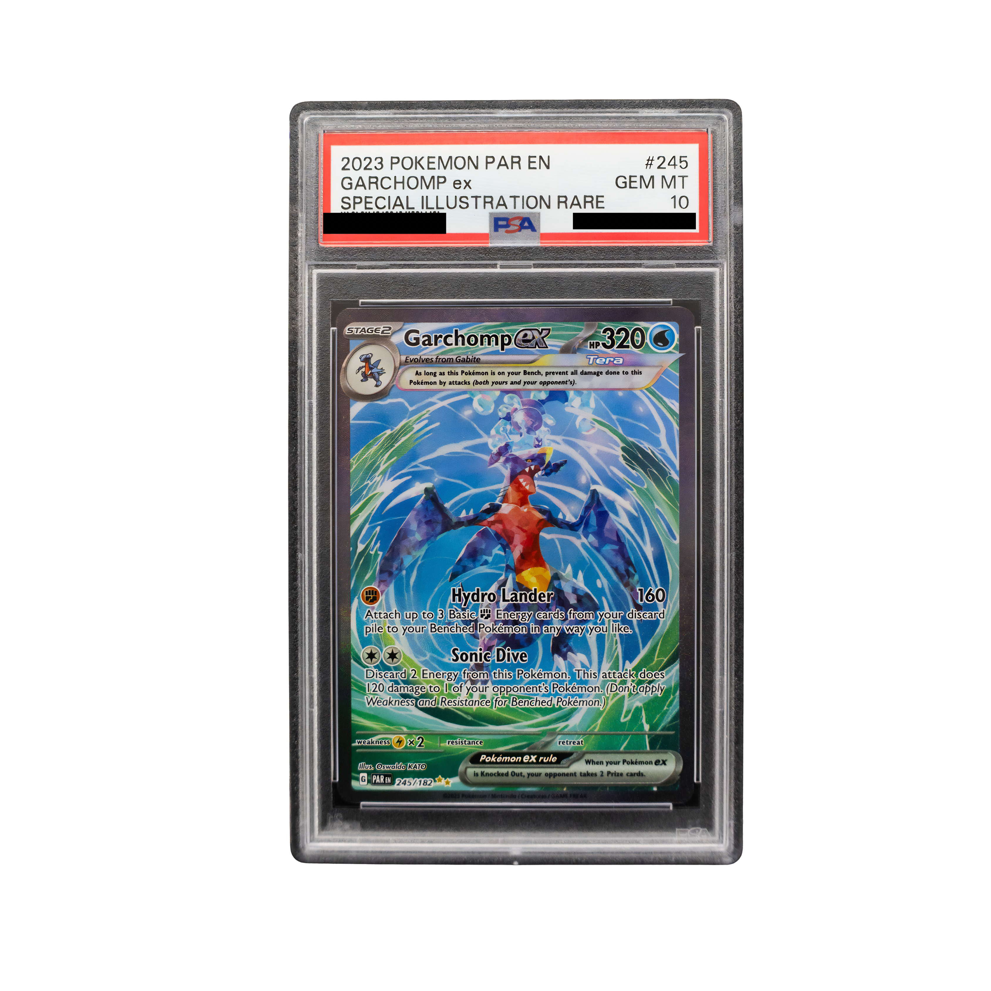 2023 Garchomp ex #245 Paradox Rift English - PSA 10 PSA graded slab