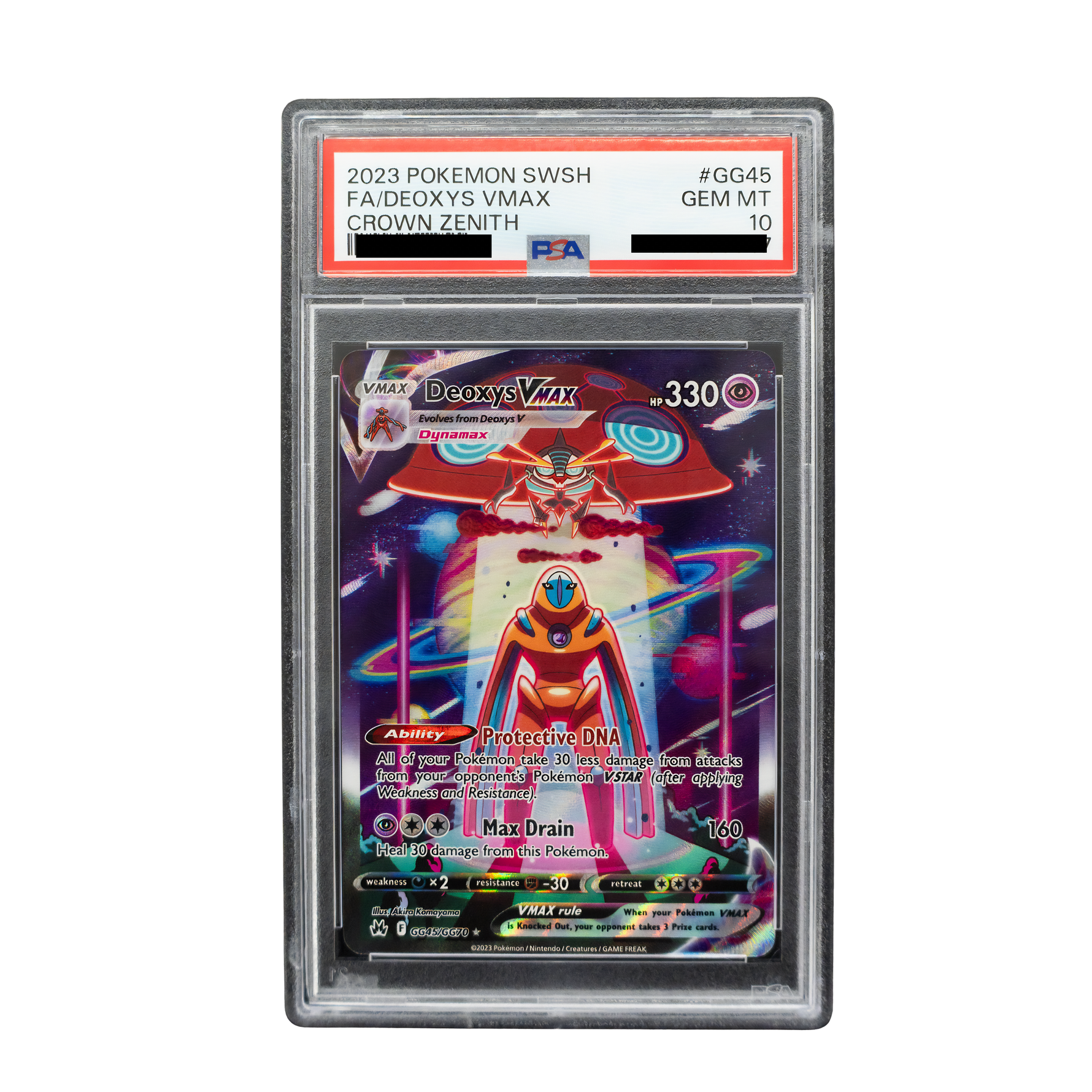 2023 Deoxys VMAX #GG45 Crown Zenith English - PSA 10 PSA graded slab