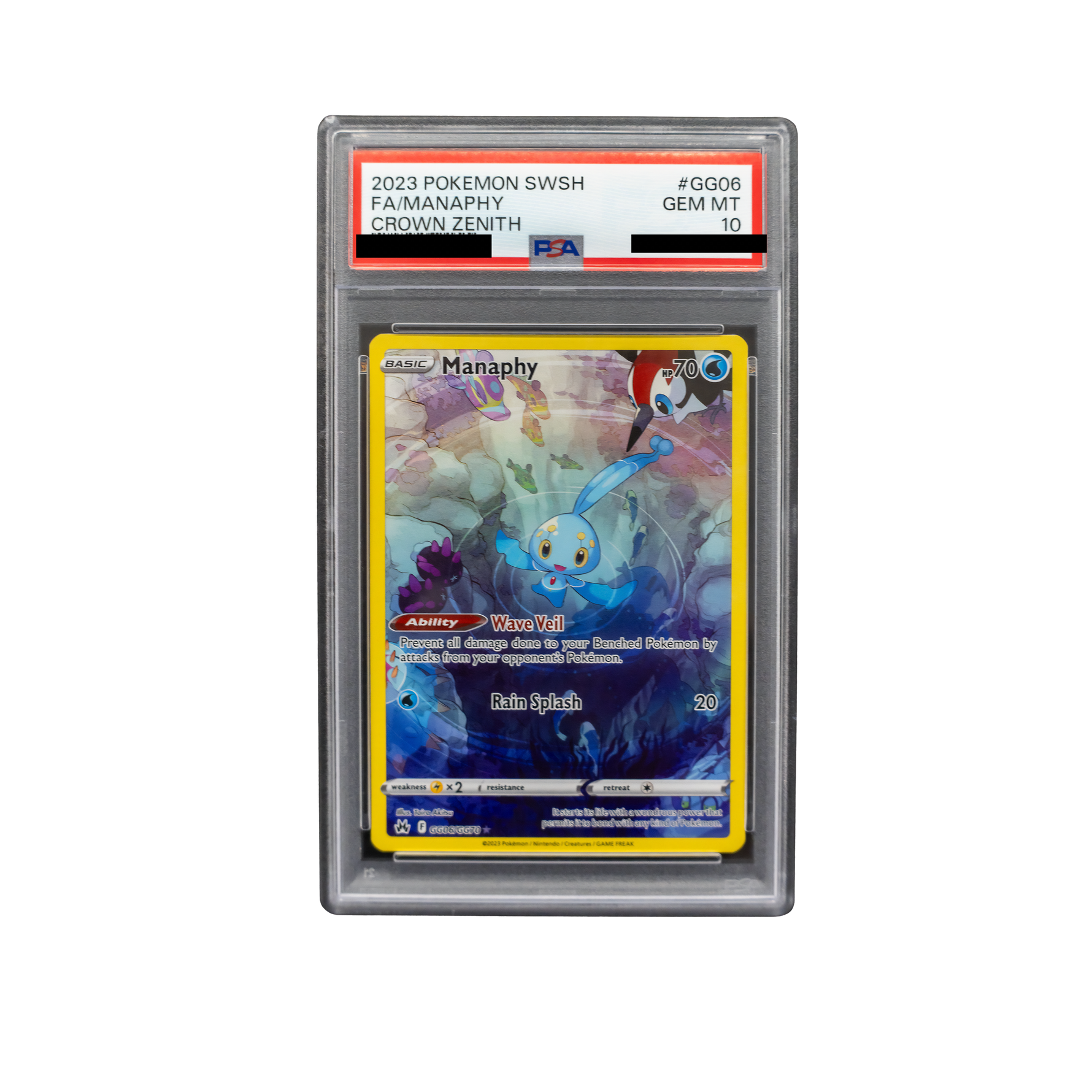 2023 Manaphy #GG06 Crown Zenith English - PSA 10 PSA graded slab