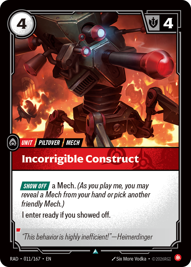 Incorrigible Construct (Radiance RAD-011/167)