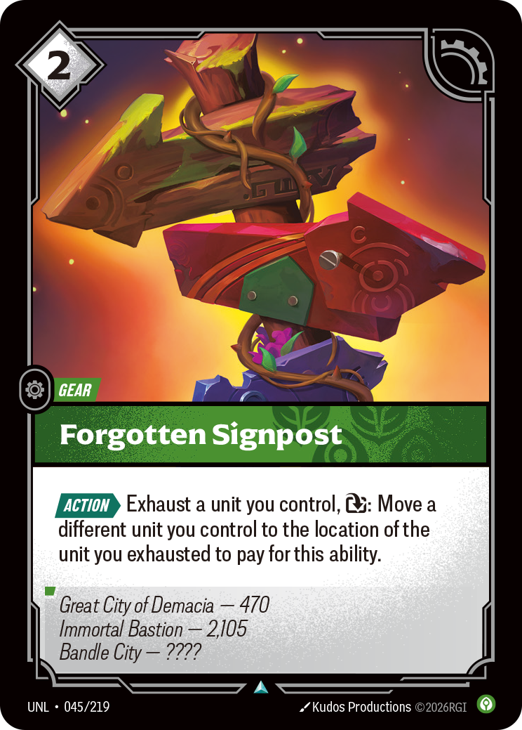 Forgotten Signpost (Unleashed UNL-045)