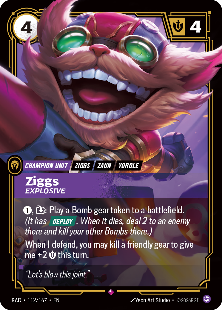 Ziggs, Explosive (Radiance RAD-112/167)