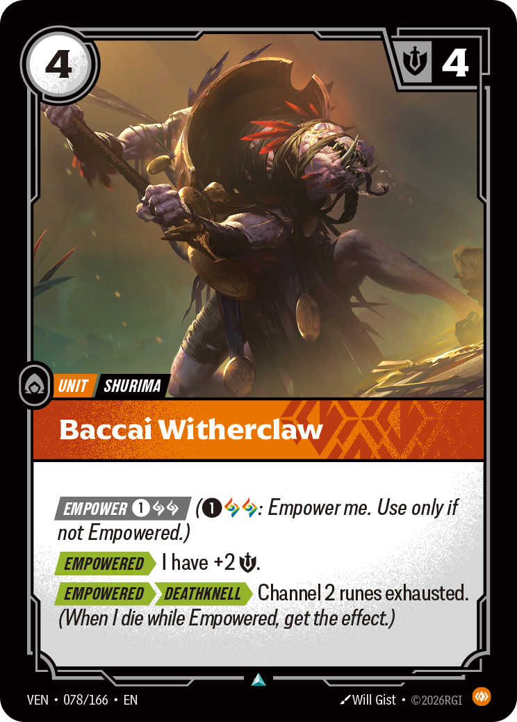 Baccai Witherclaw (Vendetta VEN-078)