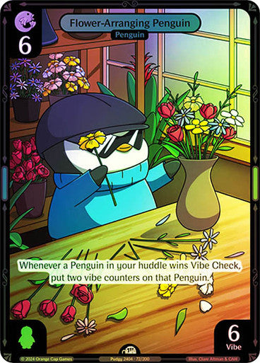 072 - Flower-Arranging Penguin - Foil