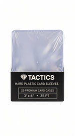 TACTICS Hard Plastic Card Sleeves (Toploader) – 3" x 4" (35 PT) – 25 Pack