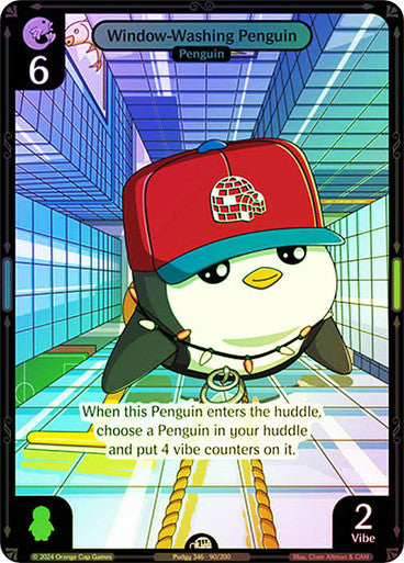 090 - Window-Washing Penguin - Foil